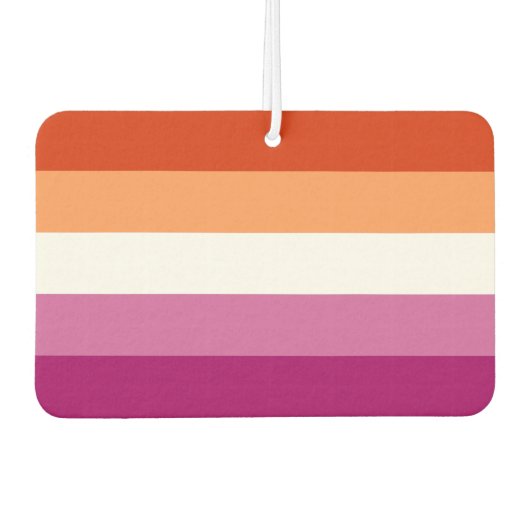 Lesbische Pride-vlag (5 Strepen) Luchtverfrisser (Voorkant)
