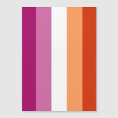 Lesbische Pride-vlag (5 Strepen) Magnetische Uitnodiging (Voorkant)