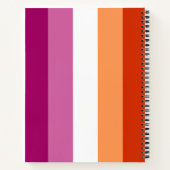 Lesbische Pride-vlag (5 Strepen) Notitieboek (Achterkant)