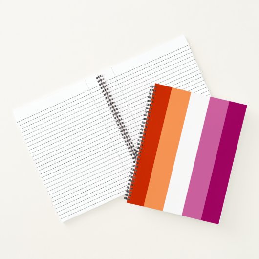 Lesbische Pride-vlag (5 Strepen) Notitieboek (Binnen)