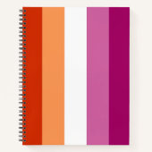 Lesbische Pride-vlag (5 Strepen) Notitieboek (Voorkant)