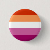 Lesbische Pride-vlag (5 Strepen) Ronde Button 3,2 Cm (Voorkant)