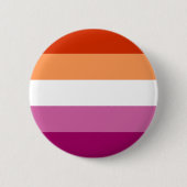 Lesbische Pride-vlag (5 Strepen) Ronde Button 5,7 Cm (Voorkant)
