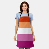 Lesbische Pride-vlag (5 Strepen) Schort (Gedragen)