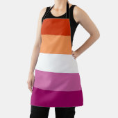Lesbische Pride-vlag (5 Strepen) Schort (Insitu)