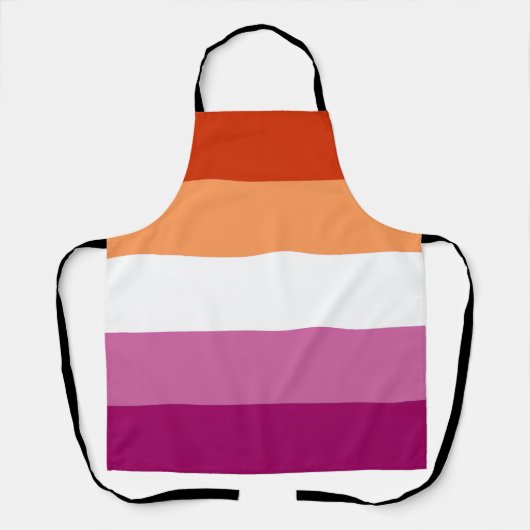 Lesbische Pride-vlag (5 Strepen) Schort (Voorkant)
