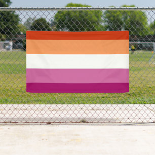 Lesbische Pride-vlag (5 Strepen) Spandoek