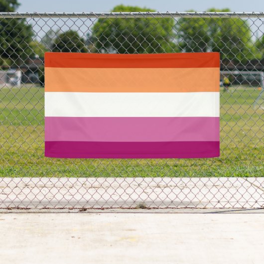 Lesbische Pride-vlag (5 Strepen) Spandoek (Insitu)