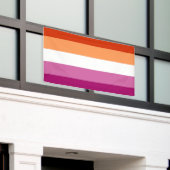Lesbische Pride-vlag (5 Strepen) Spandoek (Buitenkant Gebouw)