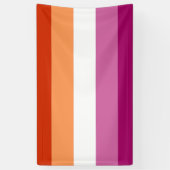 Lesbische Pride-vlag (5 Strepen) Spandoek (Verticaal)