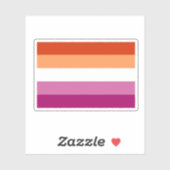 Lesbische Pride-vlag (5 Strepen) Sticker (Vel)