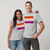 Lesbische Pride-vlag (5 Strepen) T-shirt (Unisex)