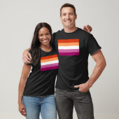Lesbische Pride-vlag (5 Strepen) T-shirt (Unisex)