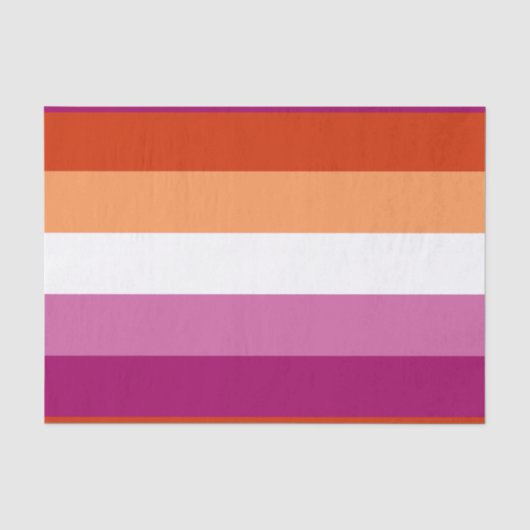 Lesbische Pride-vlag (5 Strepen) Tissuepapier (Voorkant)