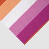Lesbische Pride-vlag (5 Strepen) Tissuepapier (Detail)