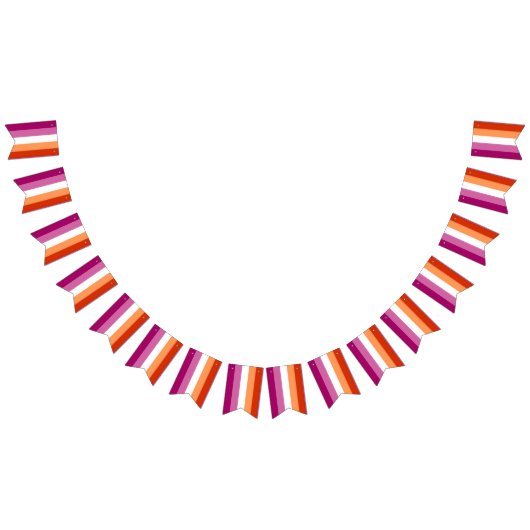 Lesbische Pride-vlag (5 Strepen) Vlaggetjes (Alle)