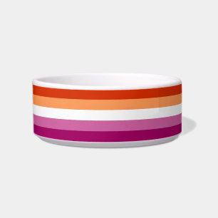 Lesbische Pride-vlag (5 Strepen) Voerbakje