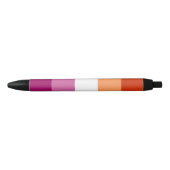 Lesbische Pride-vlag (5 Strepen) Zwarte Inkt Pen (Voorkant)