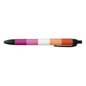 Lesbische Pride-vlag (5 Strepen) Zwarte Inkt Pen (Bodem)