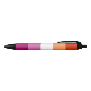 Lesbische Pride-vlag (5 Strepen) Zwarte Inkt Pen