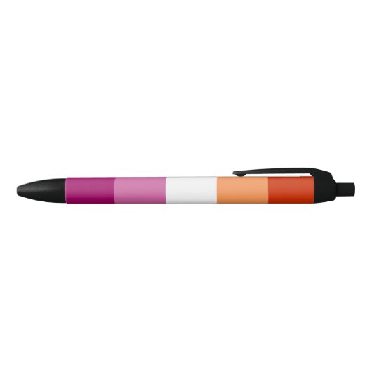 Lesbische Pride-vlag (5 Strepen) Zwarte Inkt Pen (Bovenkant)