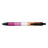 Lesbische Pride-vlag (5 Strepen) Zwarte Inkt Pen (Achterkant)