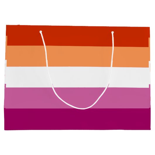 Lesbische Pride-vlag (5 strips) Groot Cadeauzakje (Achterkant)