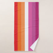 Lesbische Pride-vlag Badhanddoek (Badhanddoek)