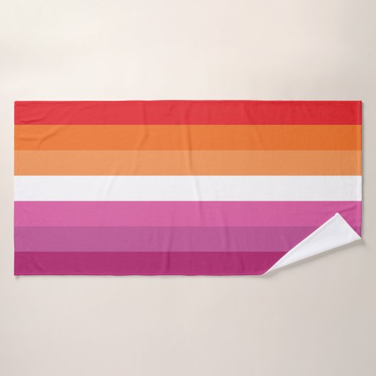 Lesbische Pride-vlag Badhanddoek (Badhanddoek)