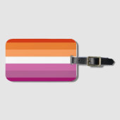 Lesbische Pride Vlag Bagagelabel (Voorkant (horizontaal))