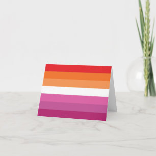 Lesbische Pride-vlag Bedankkaart