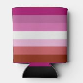 Lesbische Pride-vlag Blikjeskoeler (Achterkant)
