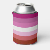 Lesbische Pride-vlag Blikjeskoeler (Blikje Achterkant)
