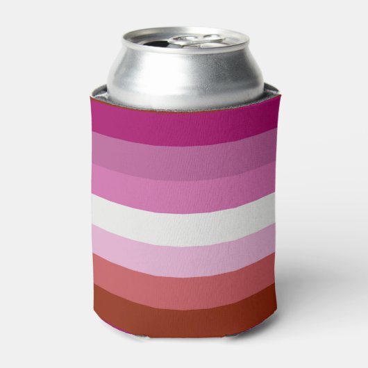 Lesbische Pride-vlag Blikjeskoeler (Blikje Voorkant)