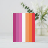 Lesbische Pride-vlag Briefkaart (Staand voorkant)