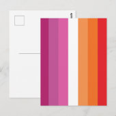 Lesbische Pride-vlag Briefkaart (Voorkant / Achterkant)