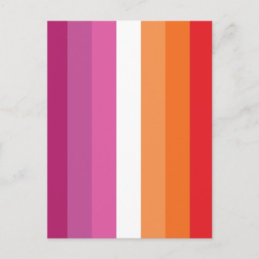 Lesbische Pride-vlag Briefkaart (Voorkant)