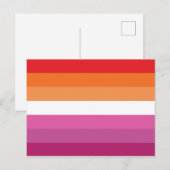 Lesbische Pride-vlag Briefkaart (Voorkant / Achterkant)
