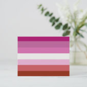 Lesbische Pride-vlag Briefkaart (Staand voorkant)