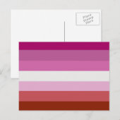 Lesbische Pride-vlag Briefkaart (Voorkant / Achterkant)