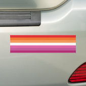 Lesbische Pride-vlag Bumpersticker (Op auto)