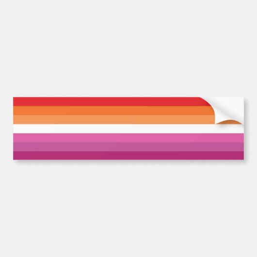 Lesbische Pride-vlag Bumpersticker (Voorkant)