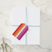 Lesbische Pride-vlag Cadeaulabel (Met Touw)