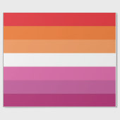 Lesbische Pride-vlag Cadeaupapier (Vlak)