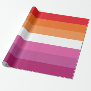 Lesbische Pride-vlag Cadeaupapier