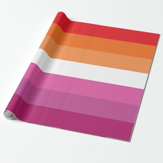 Lesbische Pride-vlag Cadeaupapier (Uitgerold)