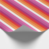 Lesbische Pride-vlag Cadeaupapier (Hoek)