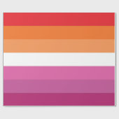 Lesbische Pride-vlag Cadeaupapier (Vlak)