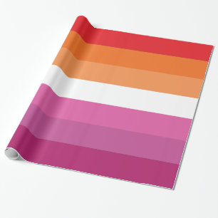 Lesbische Pride-vlag Cadeaupapier