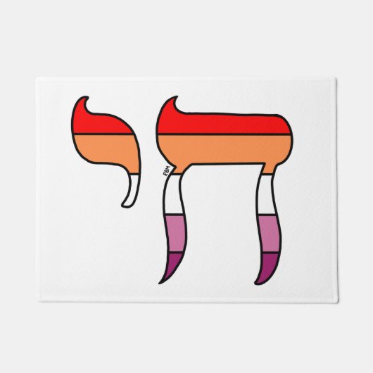 Lesbische Pride Vlag Chai Deurmat (Voorkant)